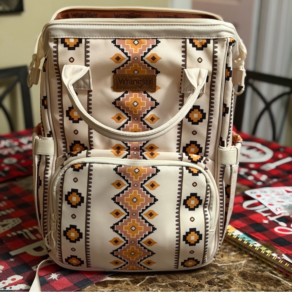Wrangler Aztec Cream and Brown Backpack